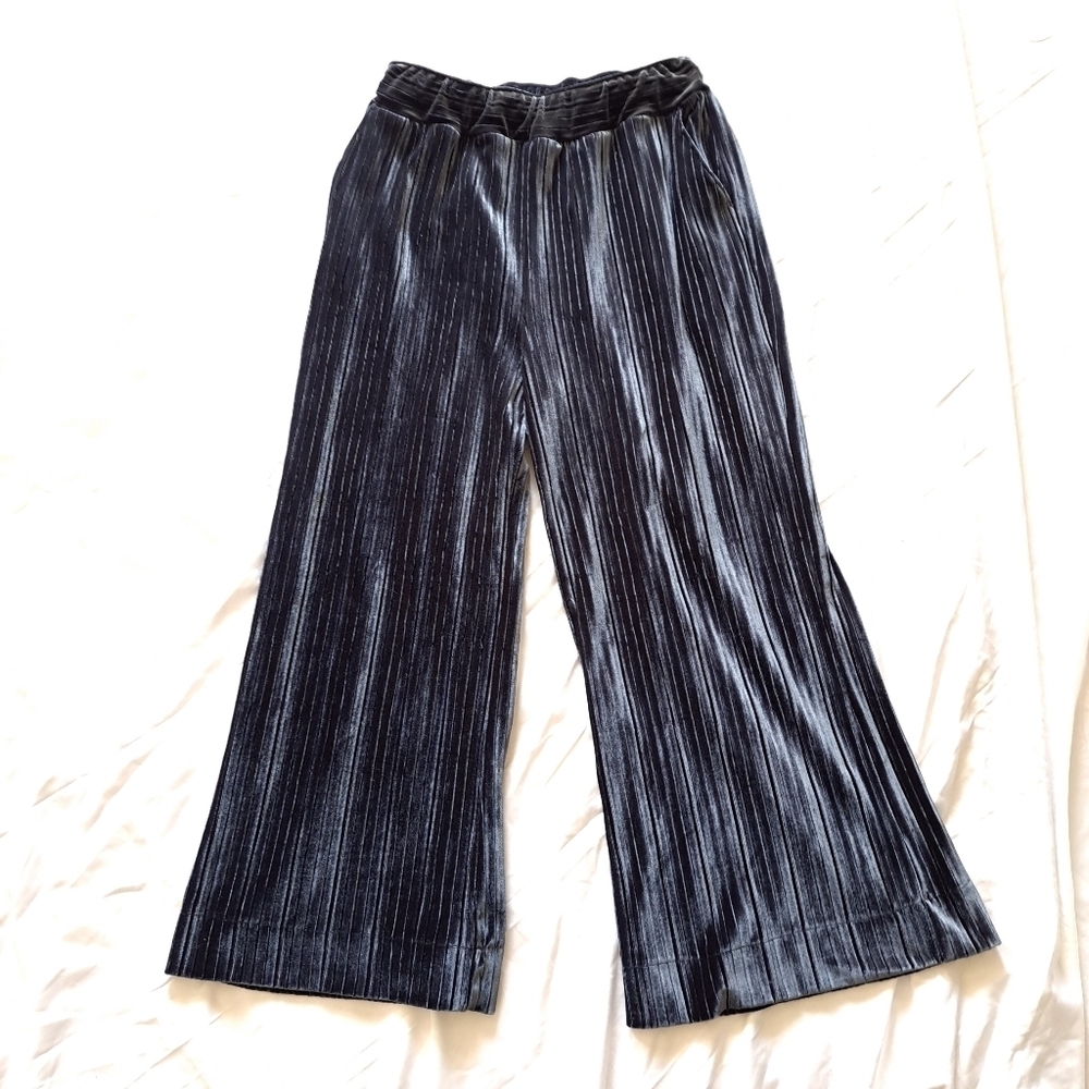 Joe Fresh | Grey / blueish Velour wide leg women's pant